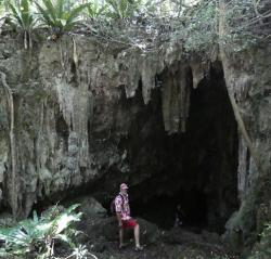 Herman at the cavern entrance